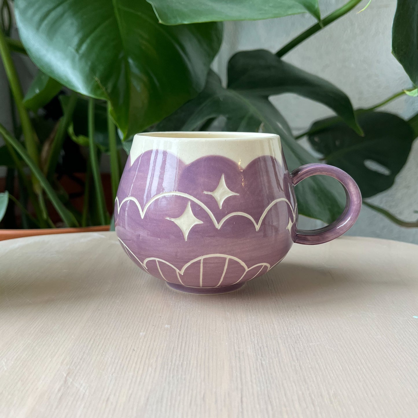 Purple Cloud Bottom Mug