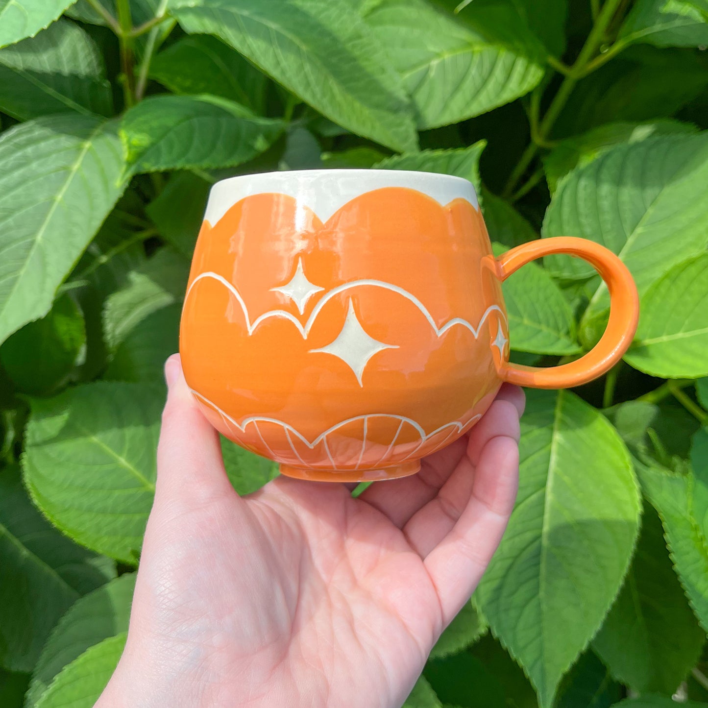 Orange Cloud Bottom Mug