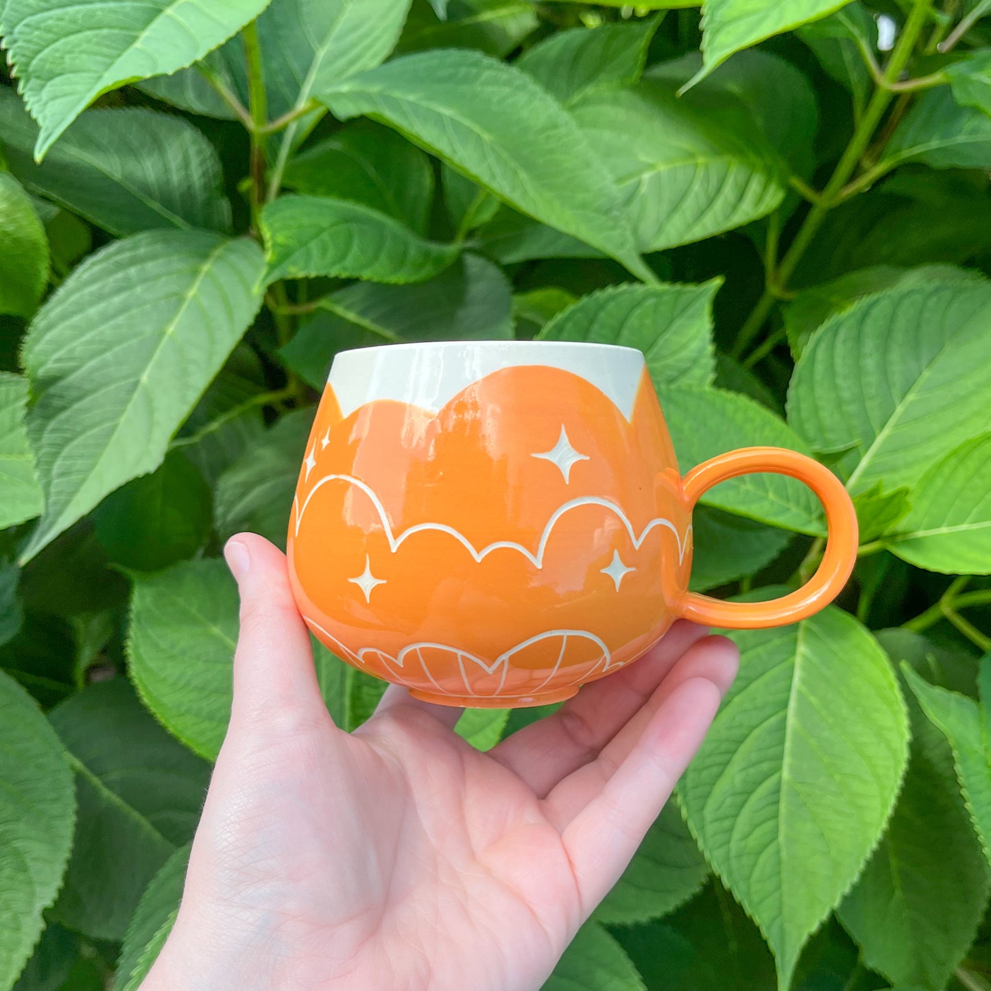 Orange Cloud Bottom Mug