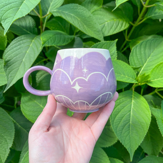 Purple Cloud Bottom Mug