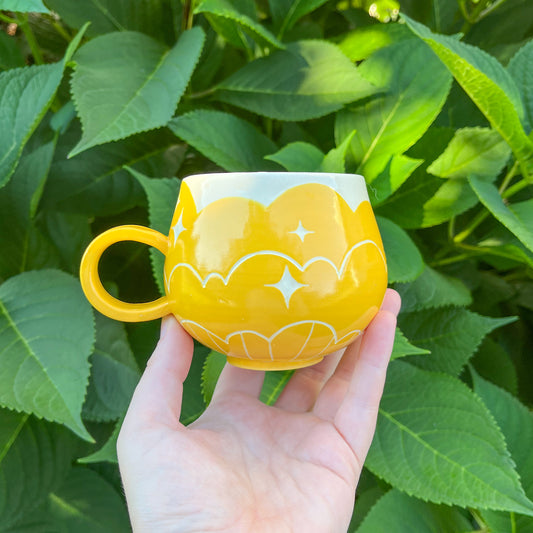 Yellow Cloud Bottom Mug