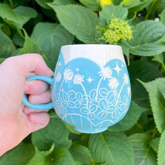 Blue Clover Mug