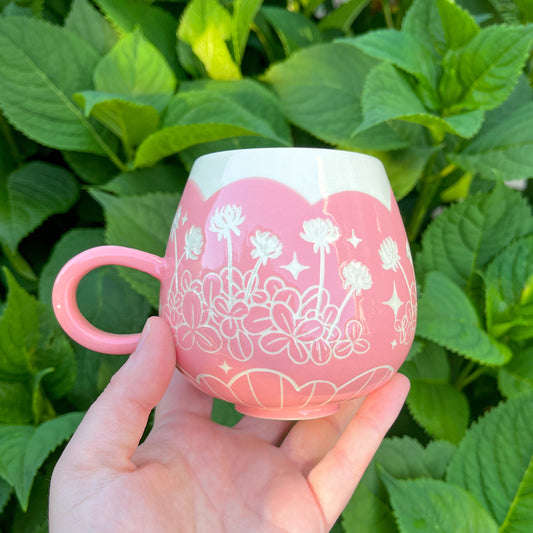 Pink Clover Mug