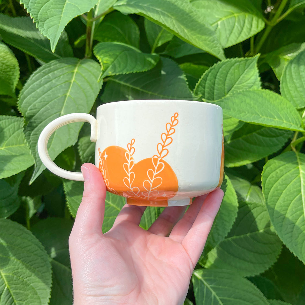 Orange Fern Mug