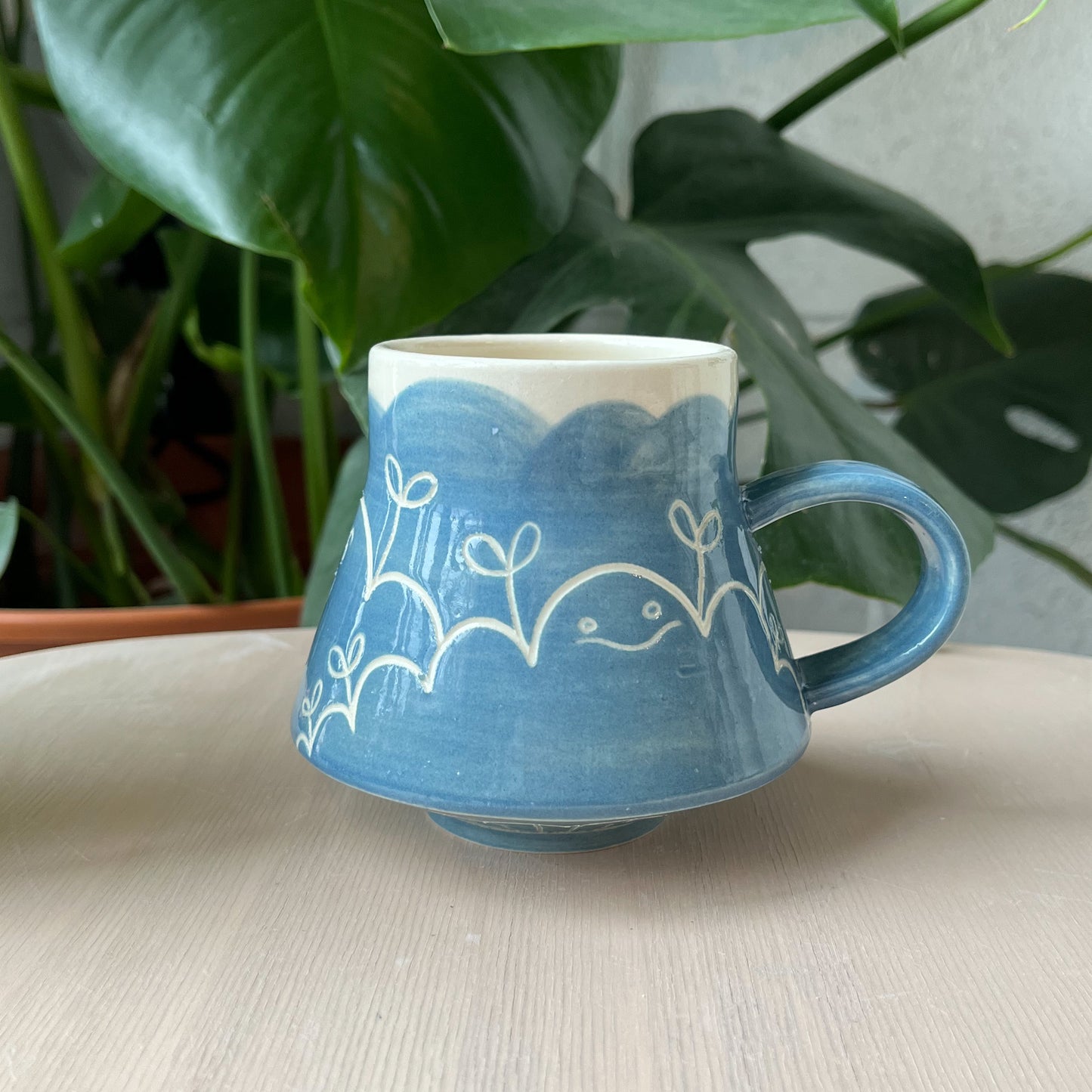 Blue Gooby Flared Mug