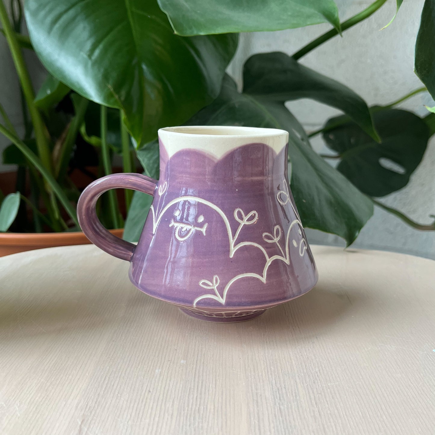 Purple Gooby Flared Mug