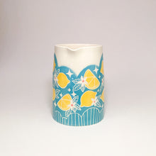 Load image into Gallery viewer, Blue Pitcher with Lemon
