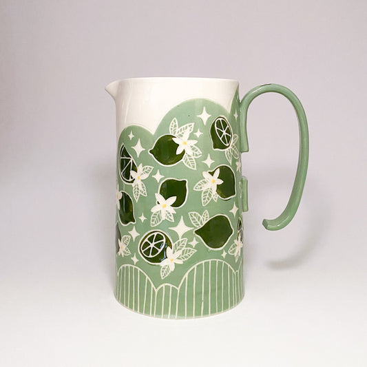 Green Pitcher with Lime