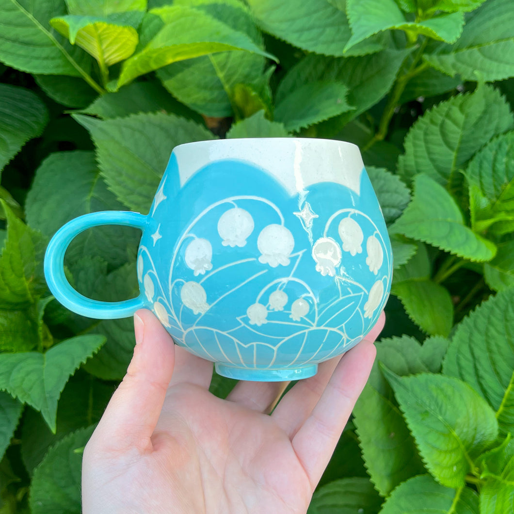 Blue Lily of the Valley Mug