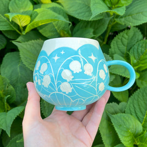 Blue Lily of the Valley Mug