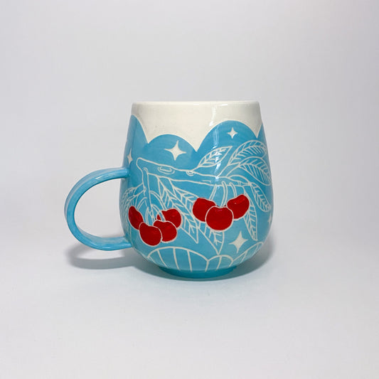 Blue Cherry Mug