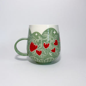 Green Strawberry Mug