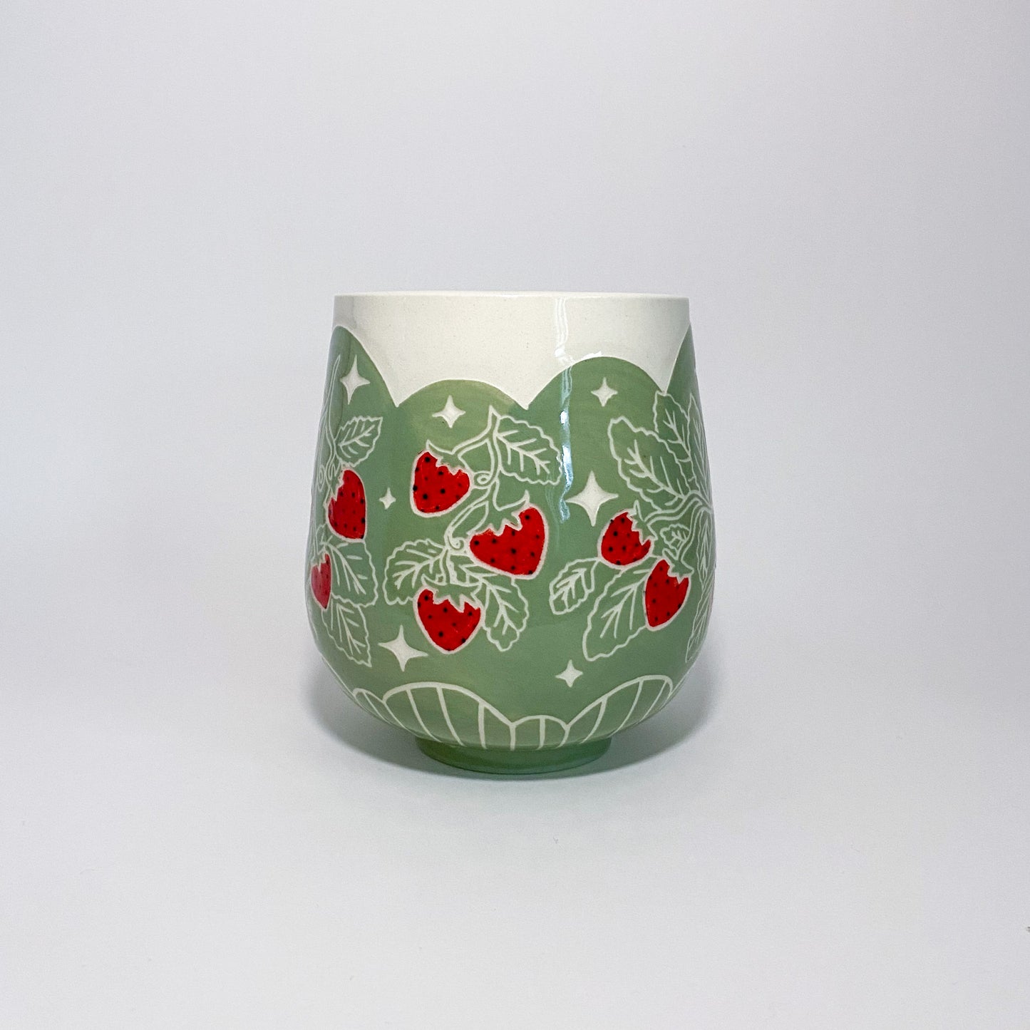 Green Strawberry Mug