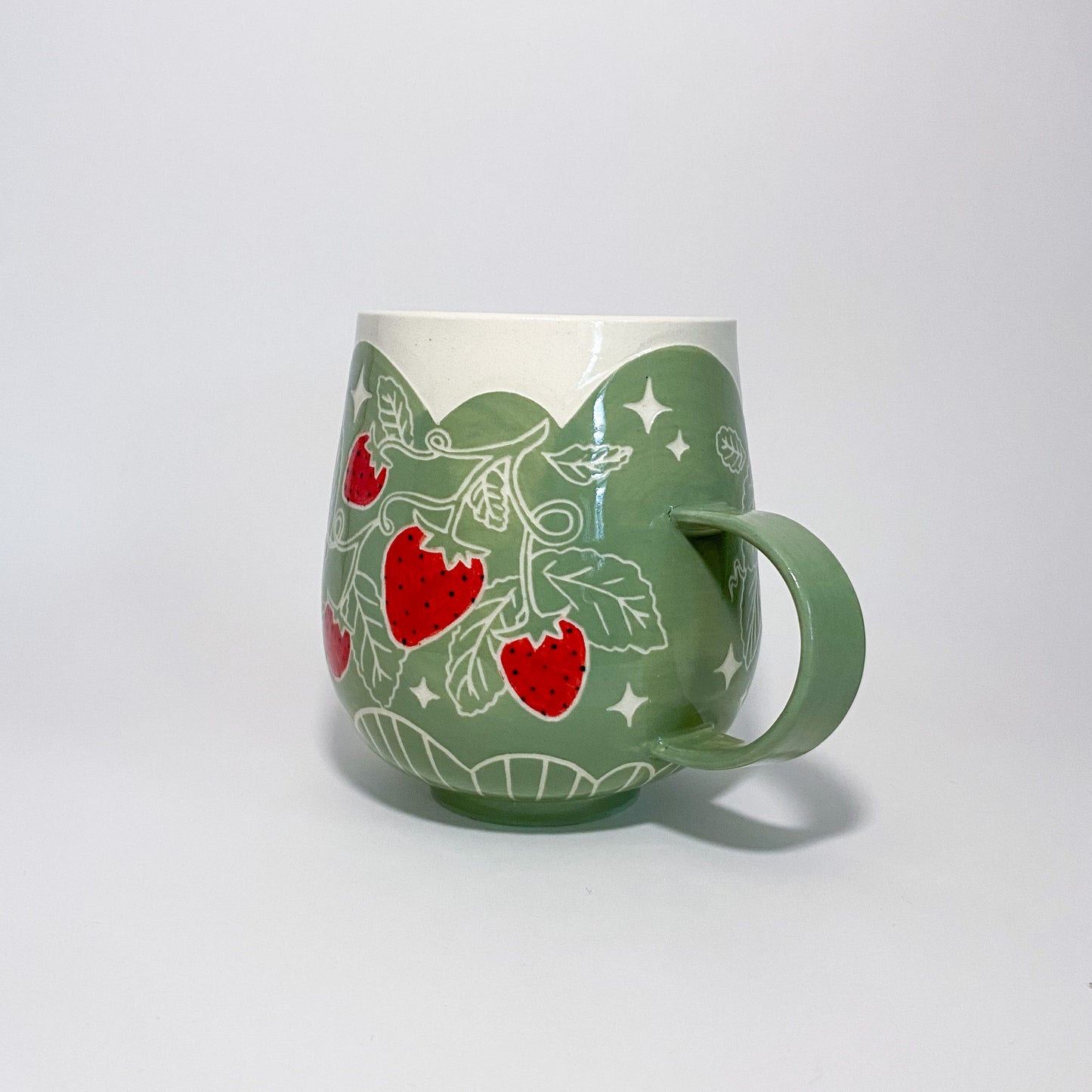 Green Strawberry Mug