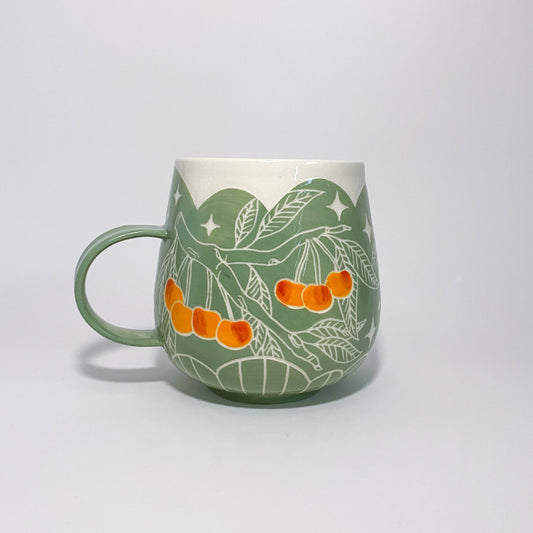 Green Cherry Mug