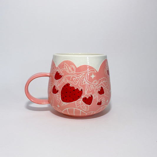 Pink Strawberry Mug