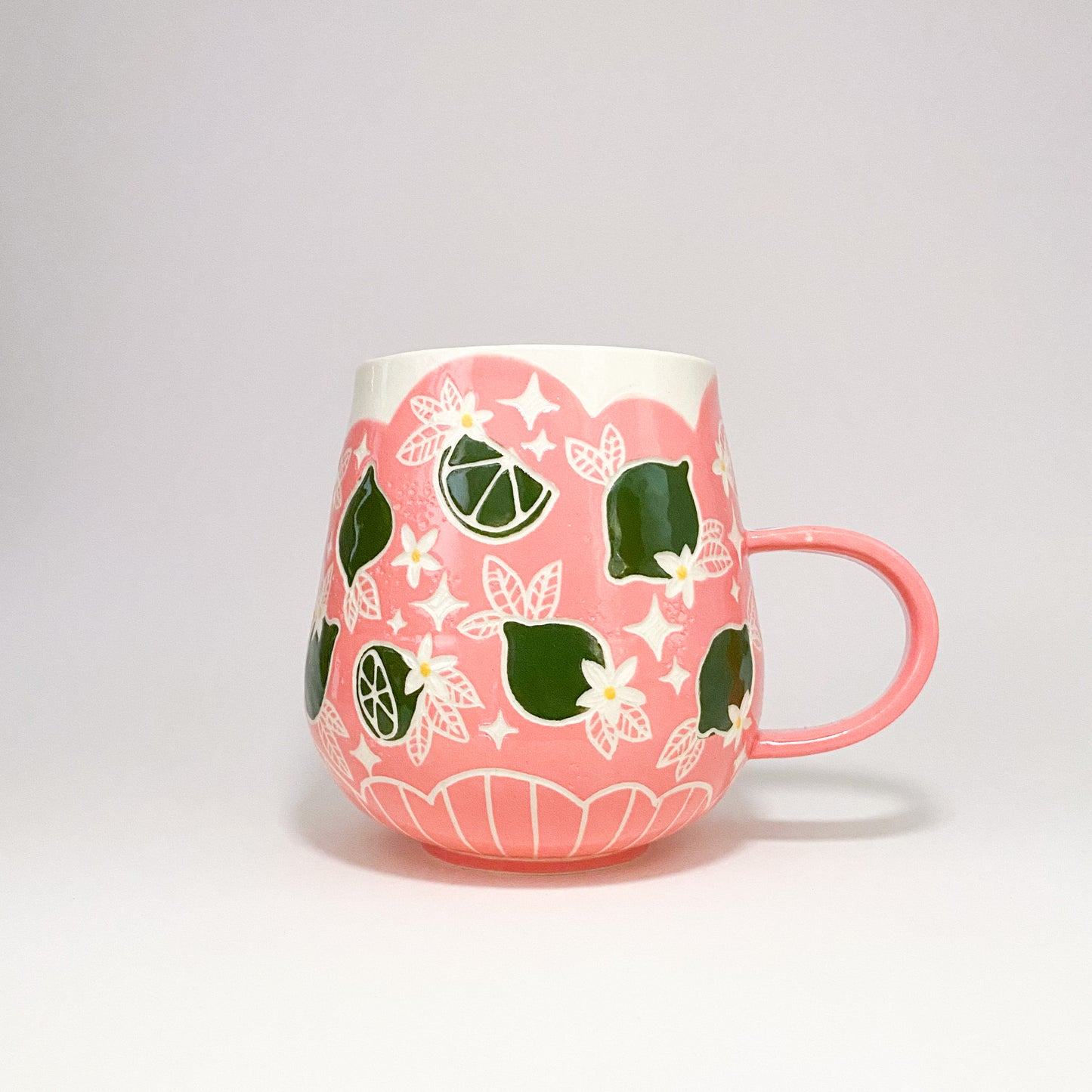 Pink Mug with Lime