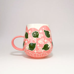 Pink Mug with Lime