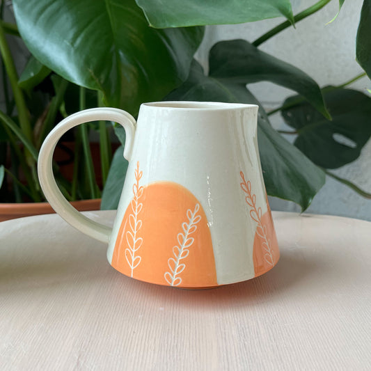 Orange Fern Pitcher