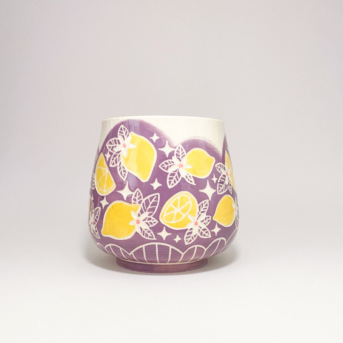 Purple Mug with Lemons