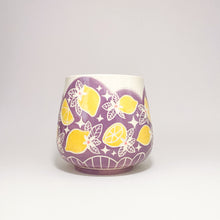Load image into Gallery viewer, Purple Mug with Lemons
